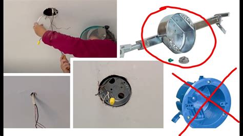 how to install electrical box for light fixture|installing ceiling light electrical box.